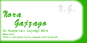 nora gajzago business card