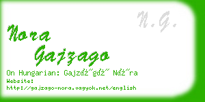 nora gajzago business card